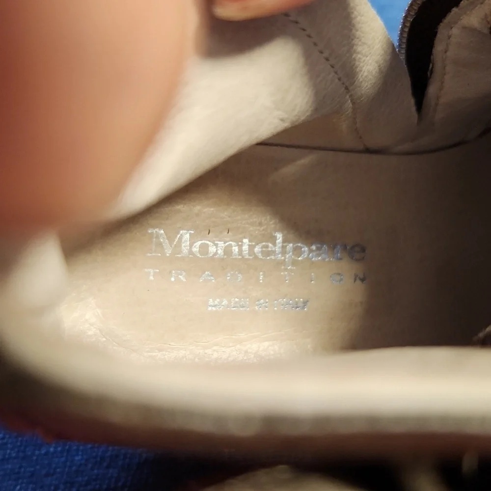 Montelpare Kids Brown Leather Double Bukled Zip-up & Lace-up Ankle Boots sz 27